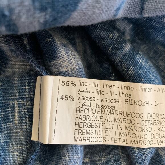 Zara girls blue smocked tie dye button front dress size 13/14 NWT - Picture 7 of 7